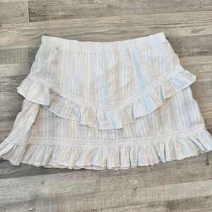 Time and Tru white cotton ruffled skirt flirty tiered size XL cottagecore